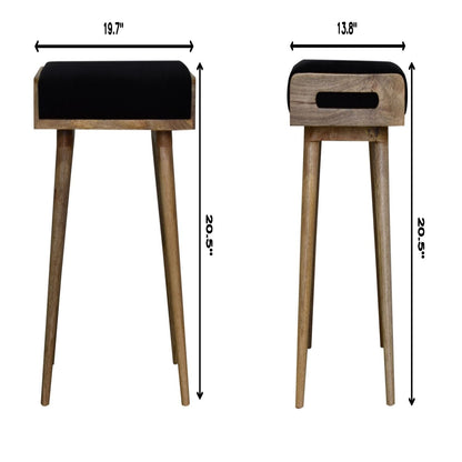 Tray Style Footstool - Black