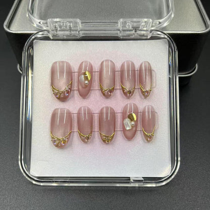 1045- Handmade press on nails fake nails removable Handmade Drawing Nails