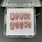 1045- Handmade press on nails fake nails removable Handmade Drawing Nails