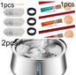 All Stainless Steel Pet Water Dispenser Round Runway Type Large Capacity Dogs And Cats Water Dispenser