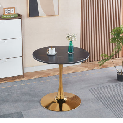 Mid-Century Tulip Table With Round Top, Pedestal Base