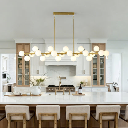 75.6'' Large Pendant Lamp with Opal Glass Shade
