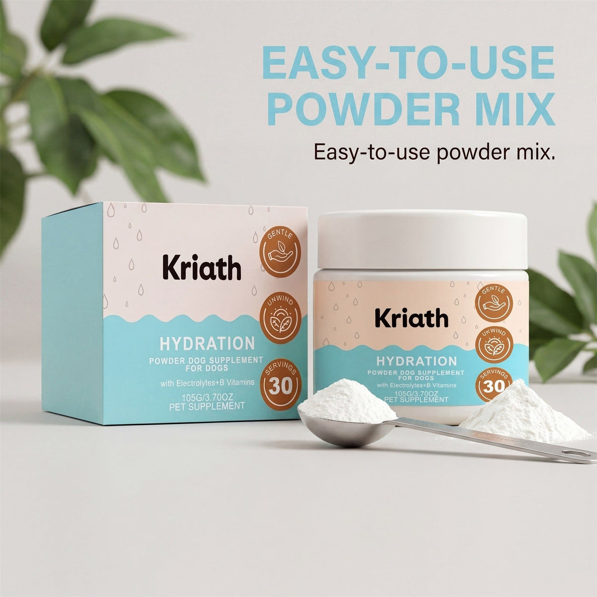 Kriath Dog Body Care Powder With Mild Ingredients, Hydrates And Cares For Dogs, Replenishes Nutrition, And Is Easy To Mix