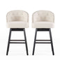 360 Degree Swivel Bar Stool With Stunning Nailhead Trim (Set of 2)