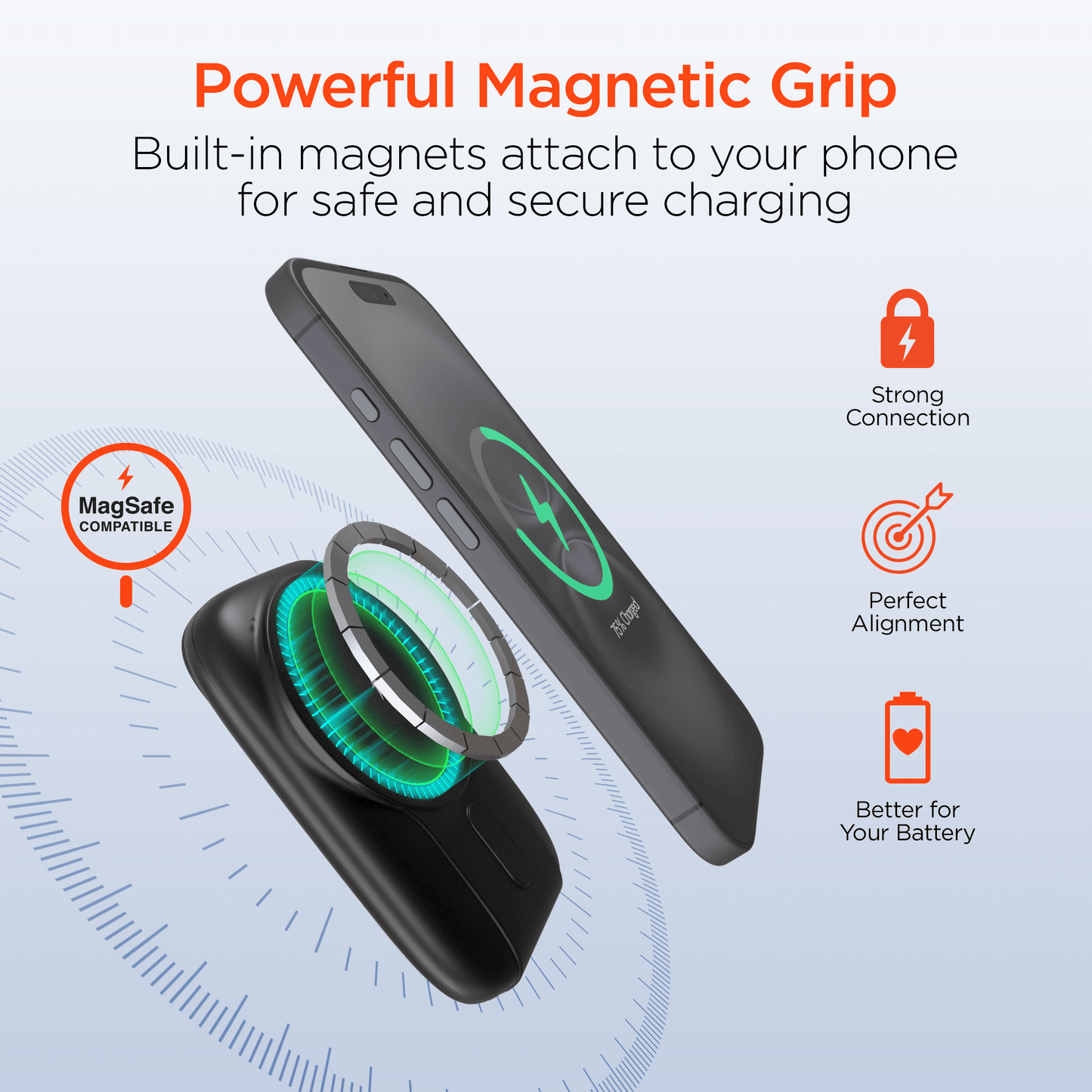 HyperGear Mag Grip Go 5000mAh Wireless Power Bank