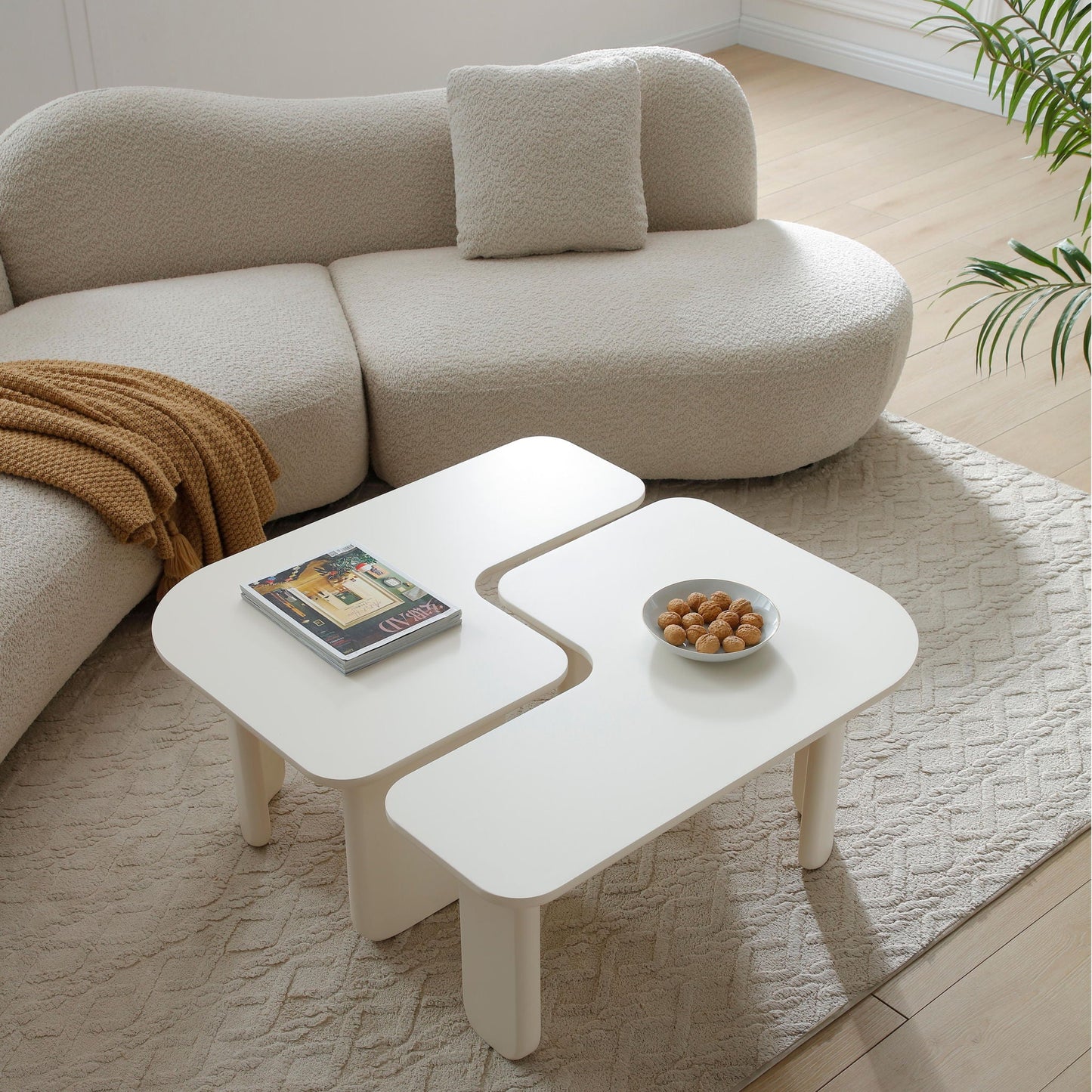 L-Shape Coffee Table For Living Room