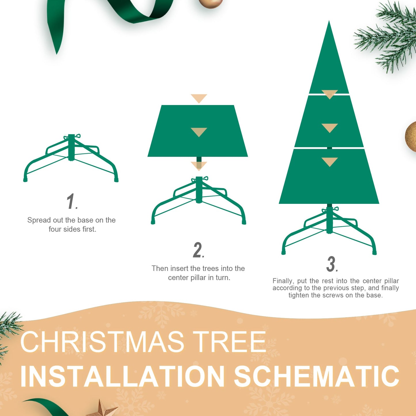 7.5FT Christmas Tree with 1599 PE+PVC Tips