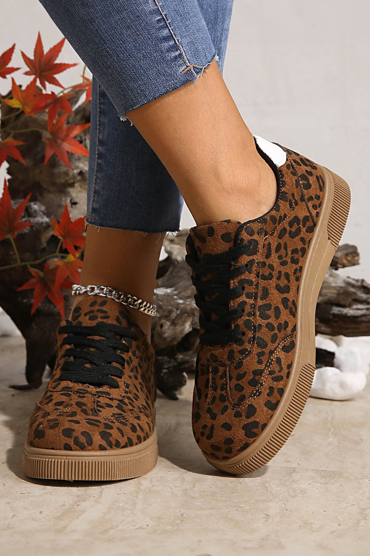 Emiliana Tab Patchwork Laceup Shoes