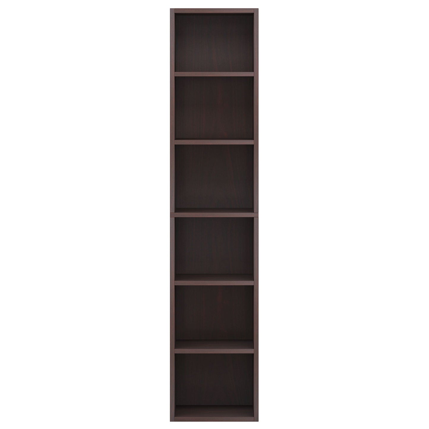 6 Tier Narrow Corner Cube Bookcase Storage, Freestanding Shelf With Open Cubes For Living Room