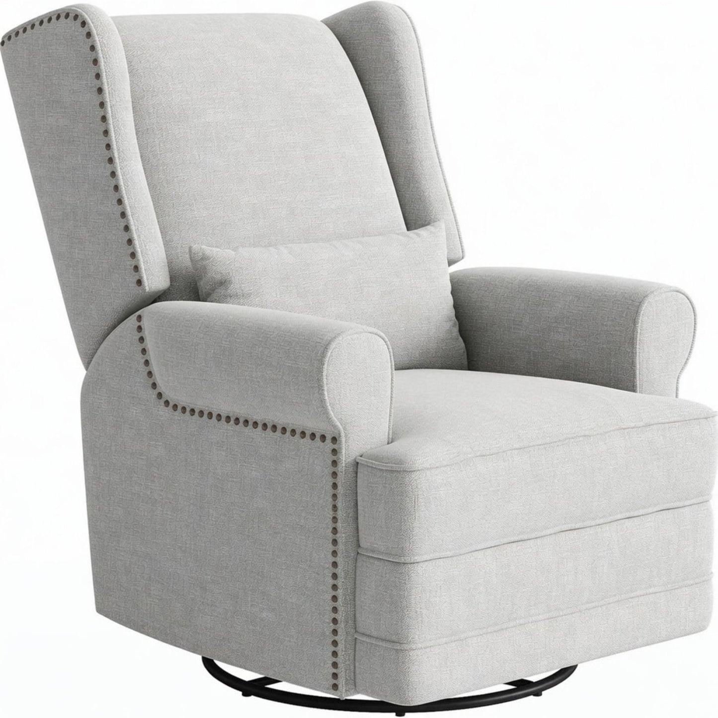 Extra Wide Swivel Recliner Glider Chair With Footrest
