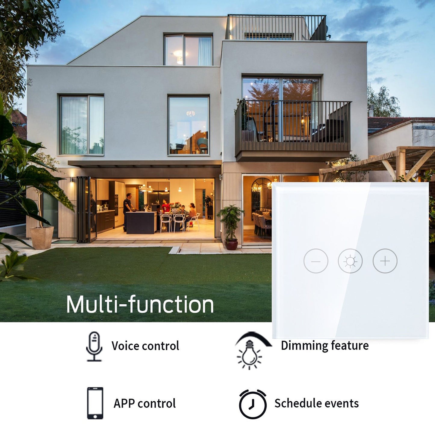 Electrodeless Dimming Timing Voice Remote Control