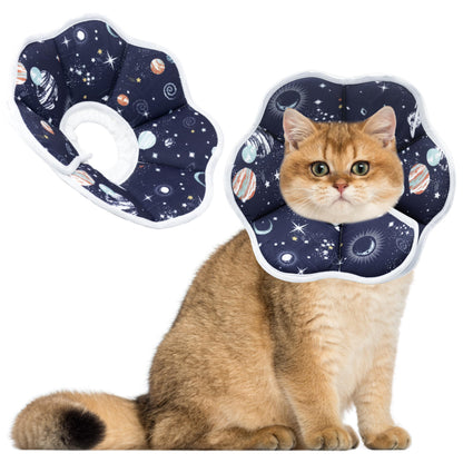 Soft Cat Cone, Adjustable Recovery Collar After Surgery To Prevent Licking Wound, Protective Cat Neck Cone, Comfortable Pet Elizabethan Collar For Cats Kittens And Puppies