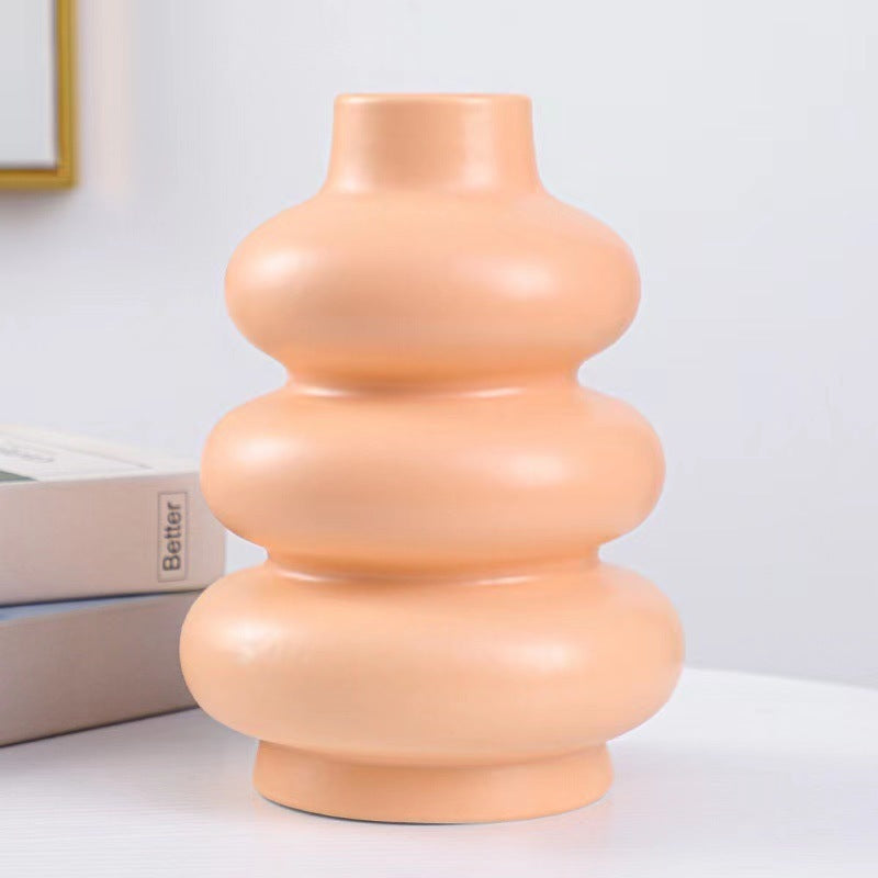 Simple Ceramic Vase Ornaments Dried Flowers Living Room Home