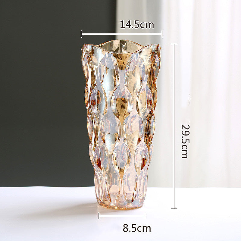 Crystal Glass Vase Flower Arrangement Decoration Ornaments