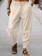 Men's Full Size Drawstring Pants with Pockets Plus Size