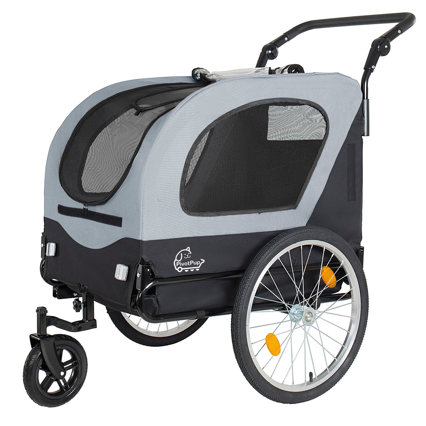 2-in-1 Bike Trailer & Pet Stroller for Dogs up to 110lbs
