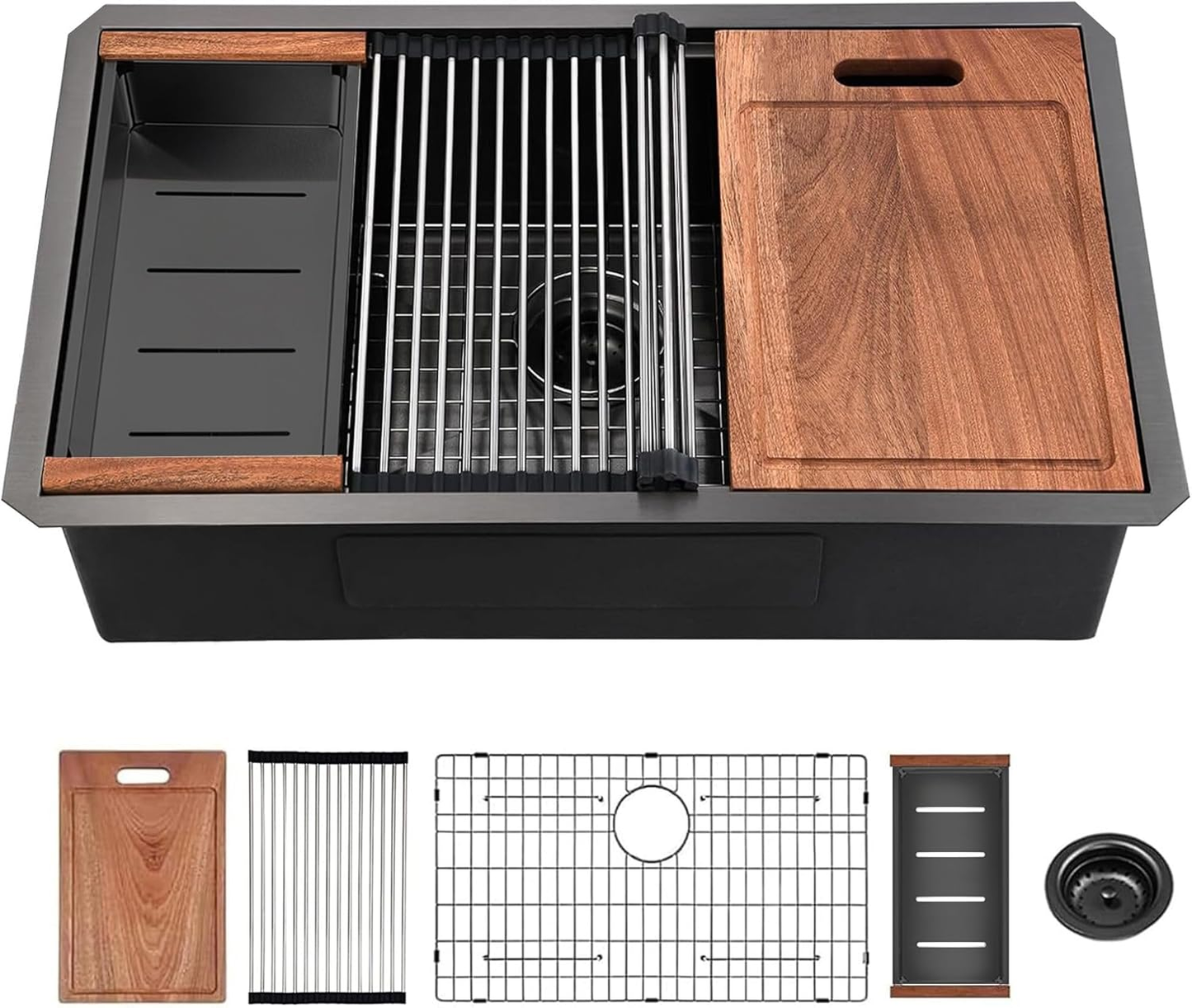 33 Gunmetal Undermount Kitchen Sink