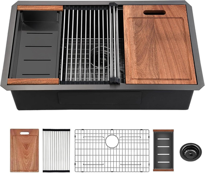 33 Gunmetal Undermount Kitchen Sink
