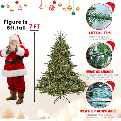 5FT The Full-Bodied Pre-Lit Evergreen Christmas Tree