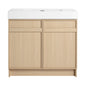 Freestanding Bathroom Vanity With Resin Sink & Soft Close Cabinet Doors