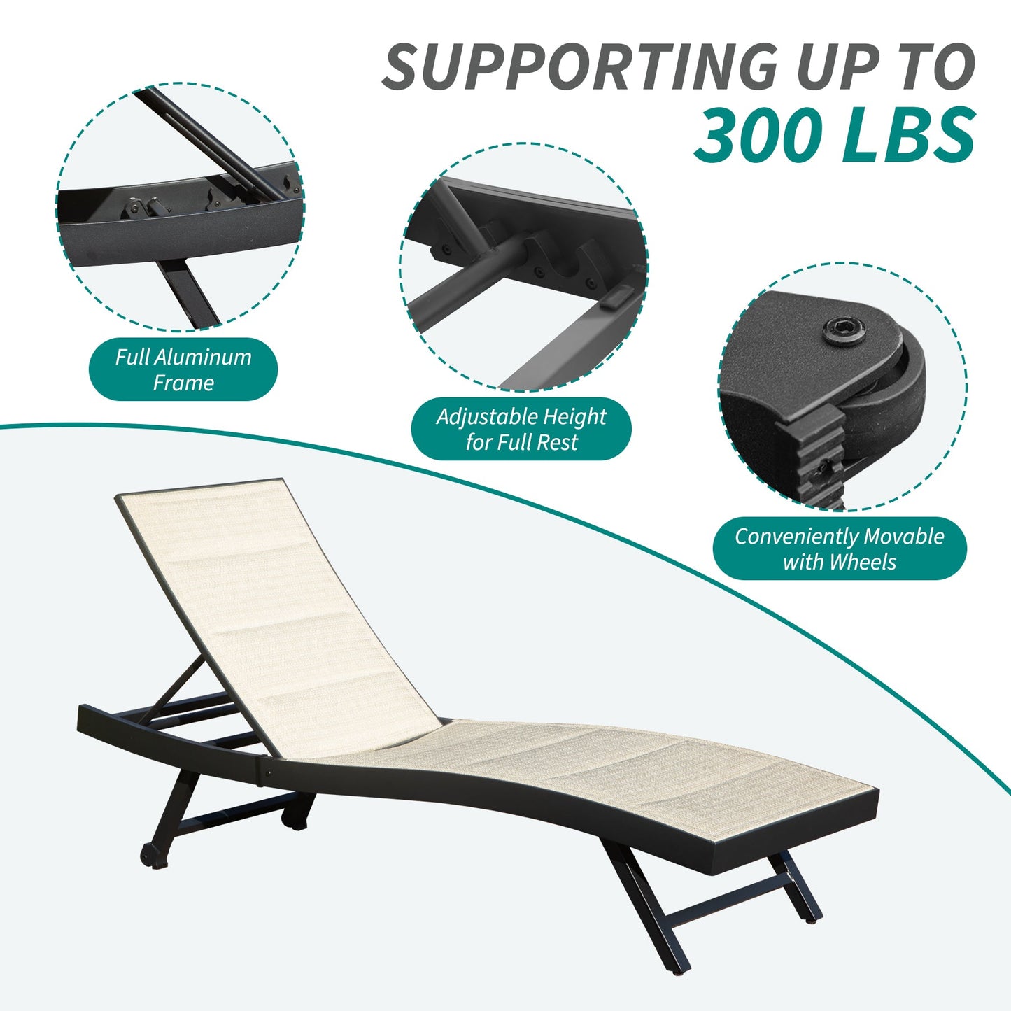 Patio Chaise Lounge Set of 2