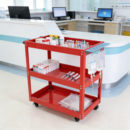 Tool Cart on Wheels - 3 Tier Rolling Mechanic Tool Cart