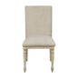 Fiona - Upholstered Dining Chair With Turned Legs (Set of 2) - Light Gray