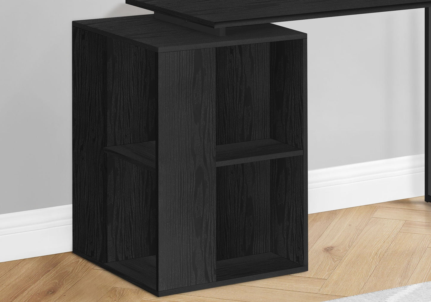 Computer Desk with Left/Right Setup and Storage Shelves