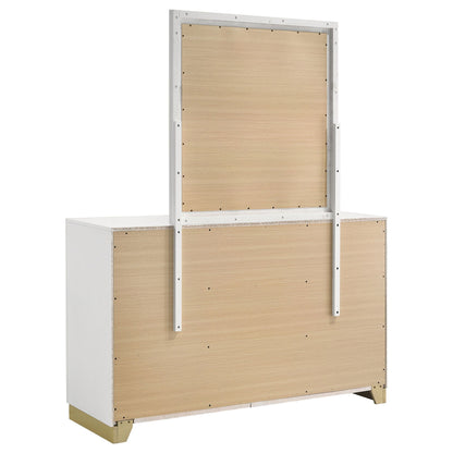 Caraway 6-drawer Dresser with Mirror White