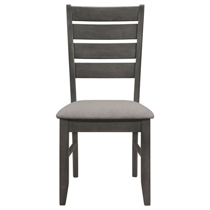 Padded Seat Side Chairs With Tapered Slats (Set of 2)