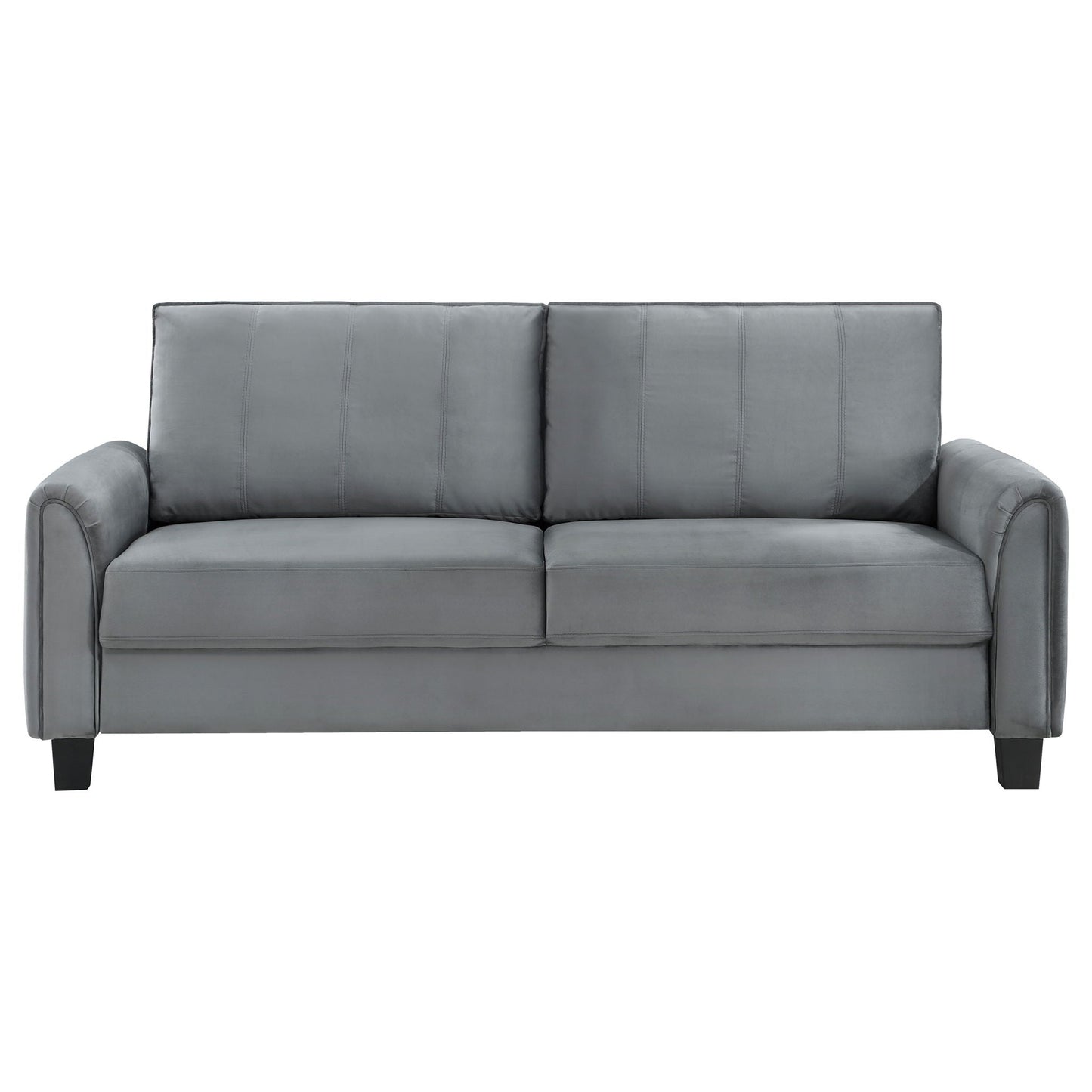 Dixon - Upholstered Sofa With Rounded Arms And Texture - Gray