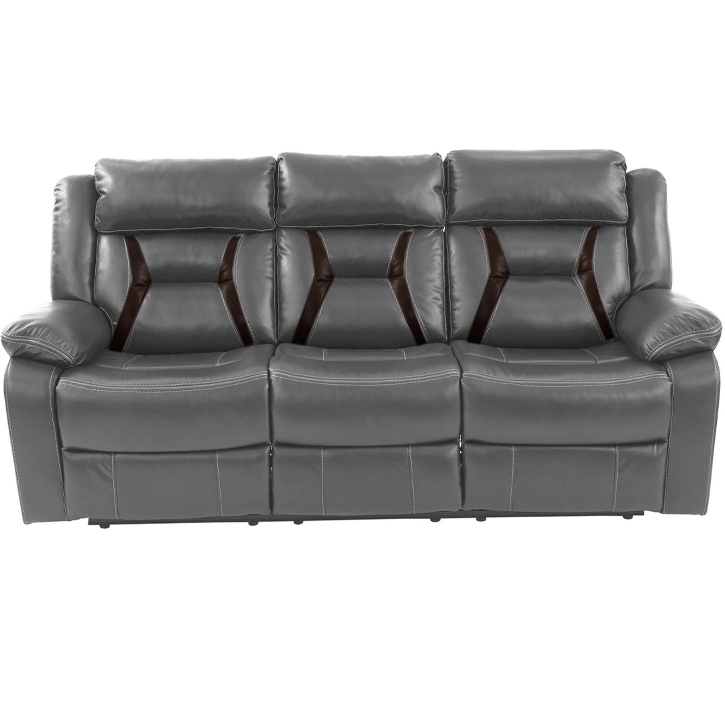 Living Room Set With Pillow Armrest And Tufted Backrest