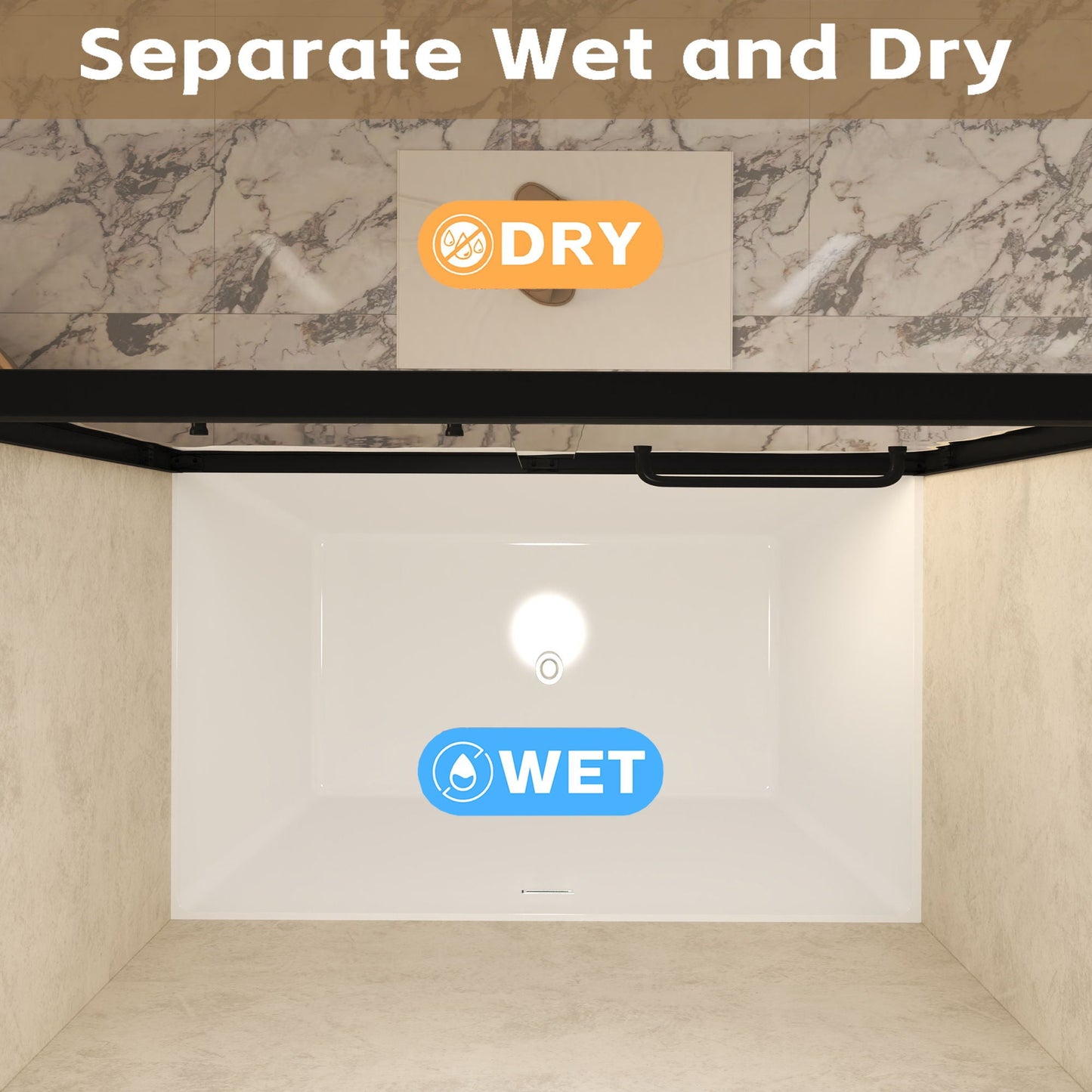 Double Sliding Shower Door With Explosion Proof Film