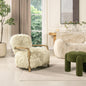 Enchante - New Zealand Sheepskin Accent Arm Chair - Taupe / Natural