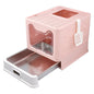 Extra-large Enclosed Drawer-Type Odor-Control Cat Litter Box