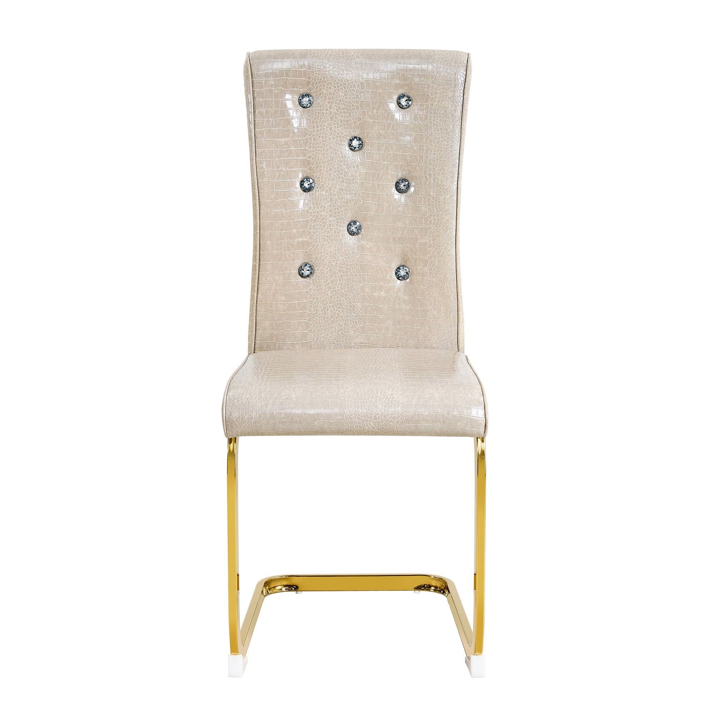 Elegant Design Alligator Skin Upholstered Dining Chairs