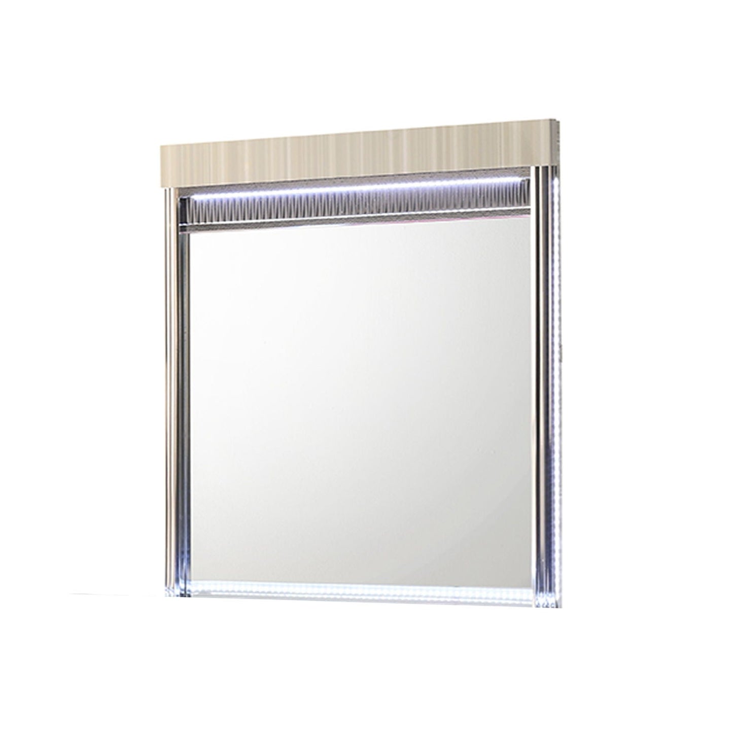 Leonor - Mirror With LED Light Frame - Gray