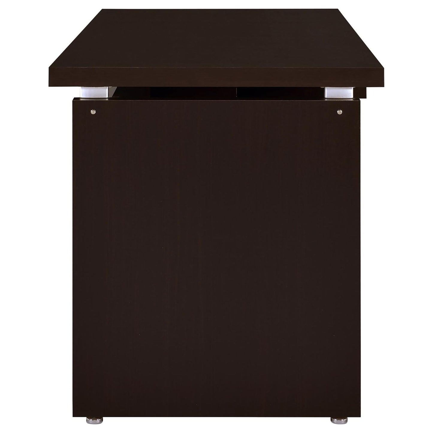 Floating - Top Computer Desk With Pullout Keyboard Shelf - Brown