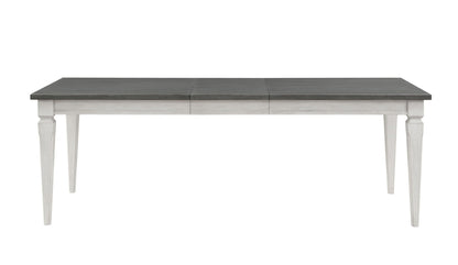 Katia Dining Table With Leaf - Gray / White