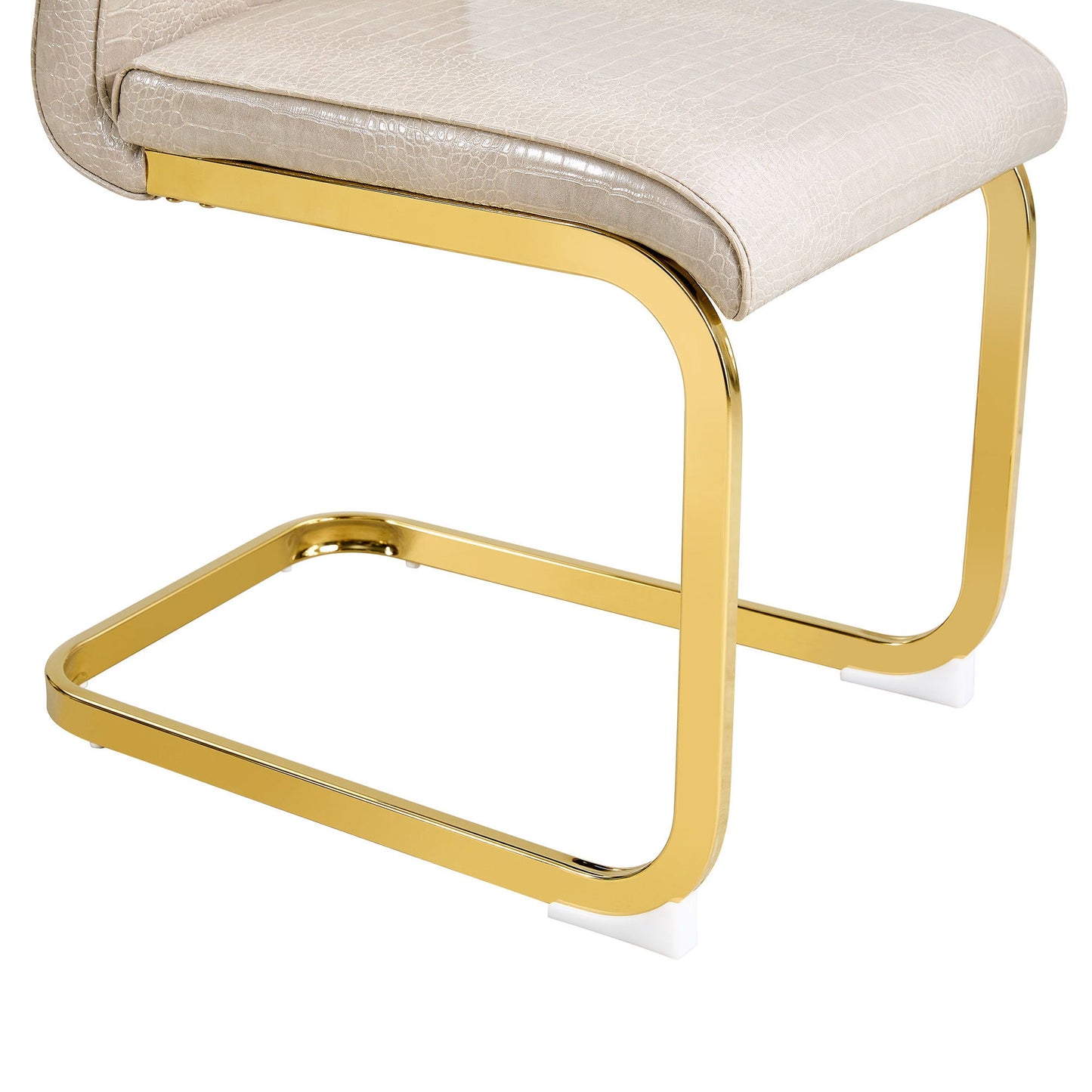Elegant Design Alligator Skin Upholstered Dining Chairs