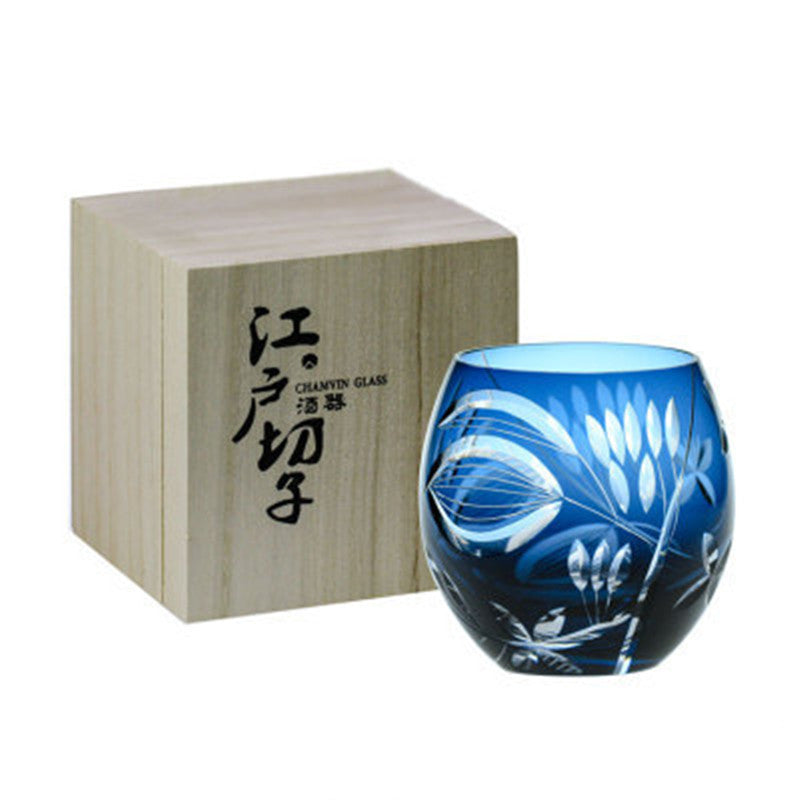 Japanese Style Carved Edo Paper Box Cut Cup