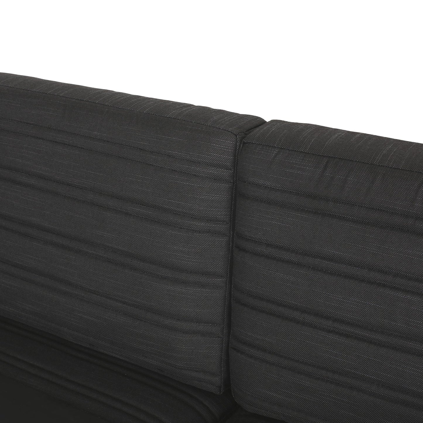 Giovanna 3-Seater Sofa with Aluminum Frame and Water-Repellent Cushions - Black