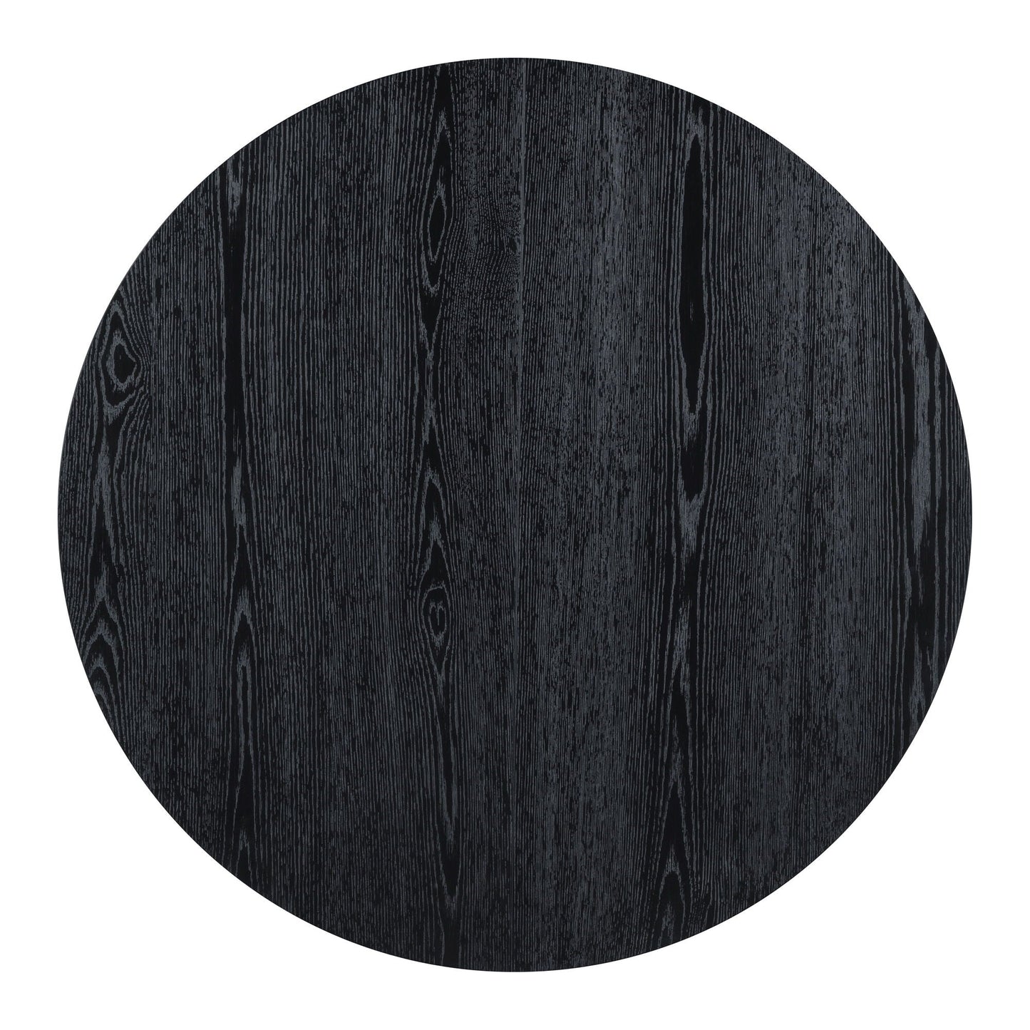 5 Piece Dining Set Extendable Round Table And 4 Chairs - Black / Oak