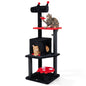 57" Gothic Cat Tower with Padded Perch and Spider Toy