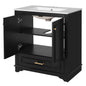 Bathroom Vanity With Sink, Cabinet & 2 Soft Closing Doors & Adjustable Shelf