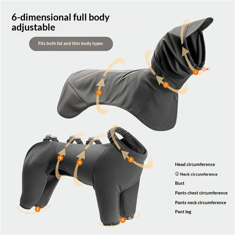 Split-style Anti-dirt Pet Raincoat Set