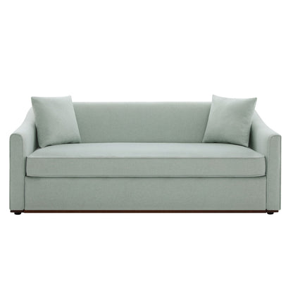 3 Seater Sofa With Wrap Around Armrests And Throw Pillows