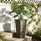 Tall Stone-Effect Square Planter