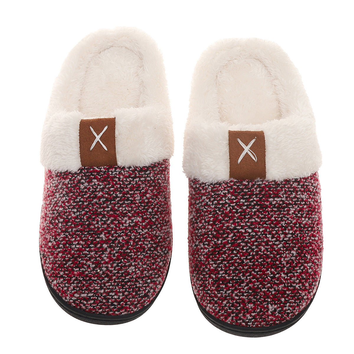 New Sparkling Purple Winter Plush Fashion Thick Bottom Warm House Slipper for Women