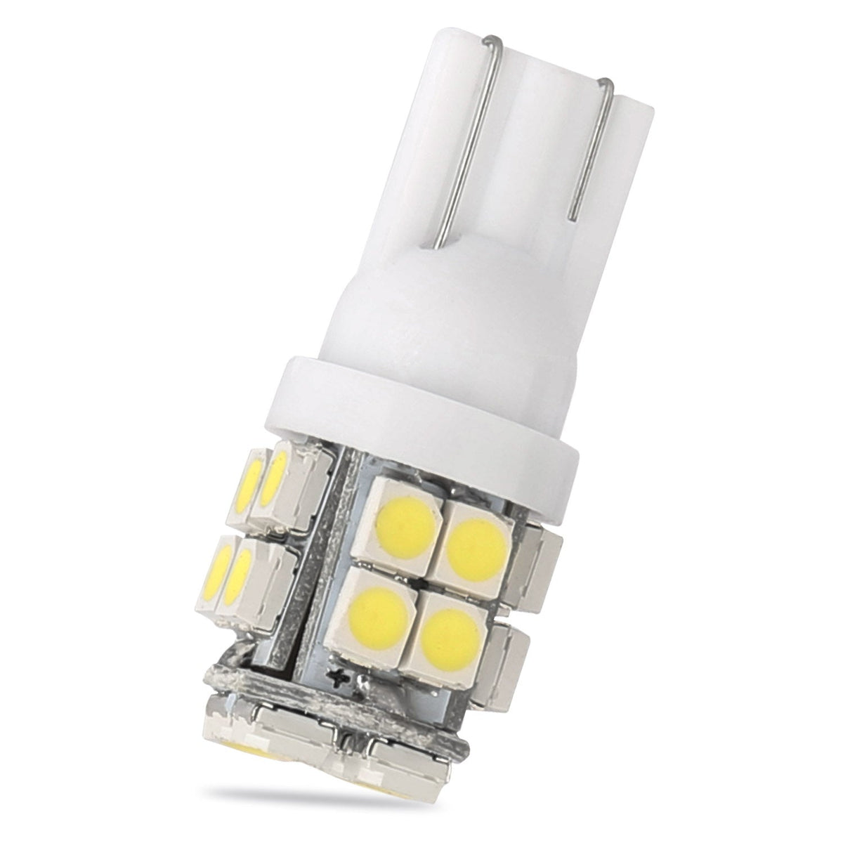 10Pcs 12V T10 LED Light Bulb Wedge Base Interior Dome Map LED Lights License Plate Trunk Side Positioning Lights 6000K White